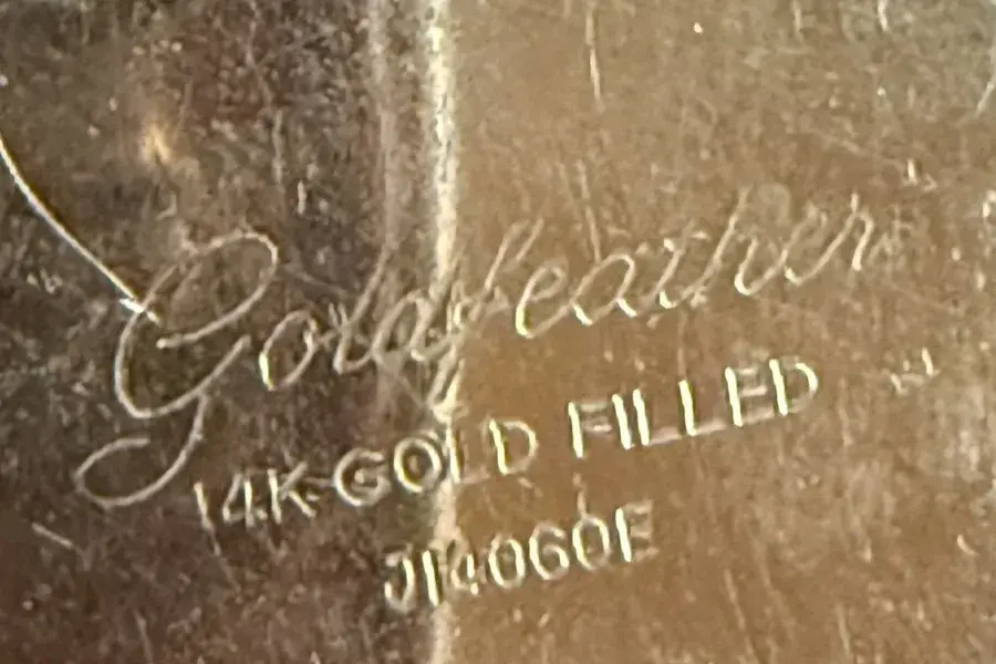 14K GOLD FILLED — a layer, not gold