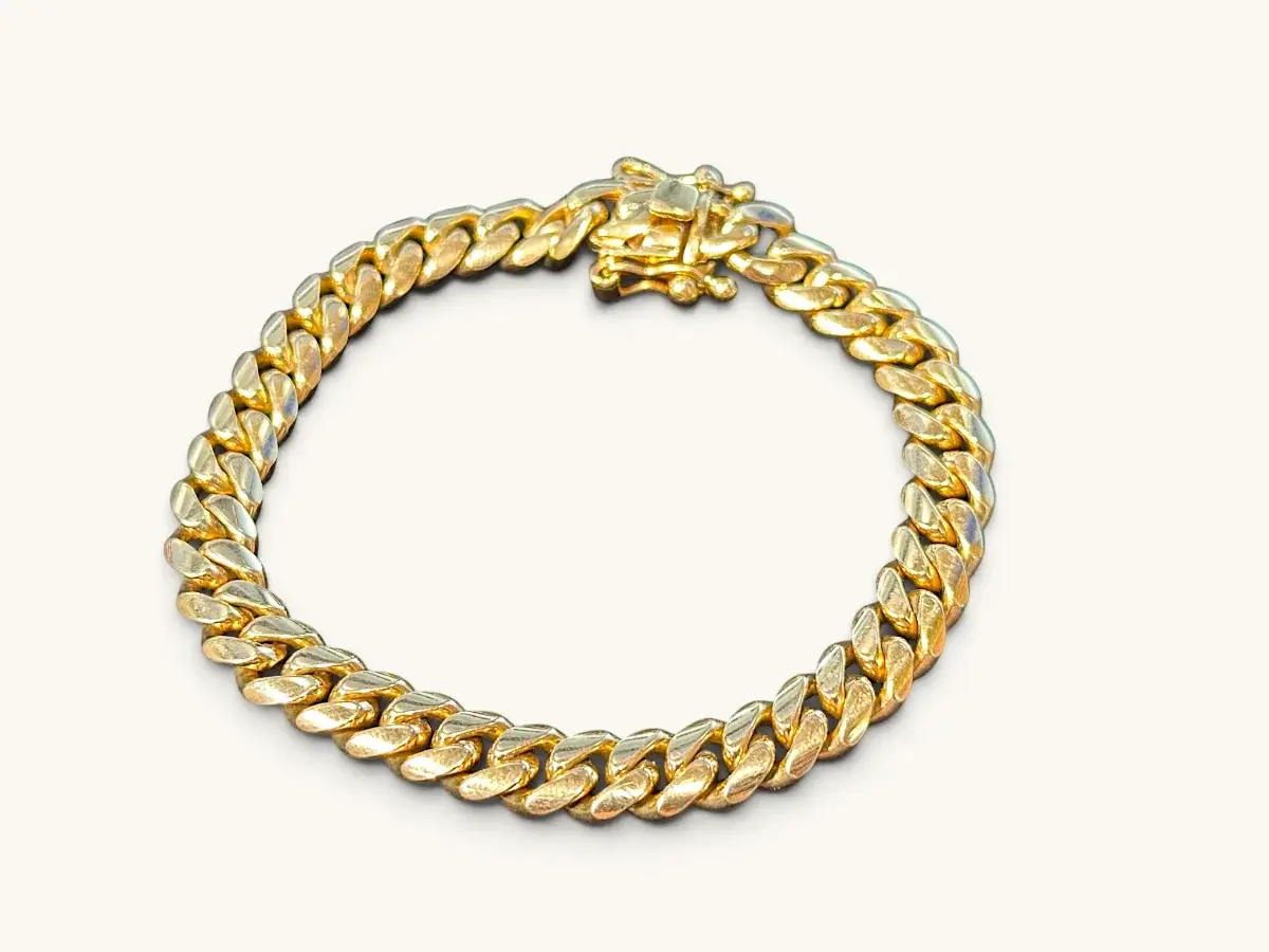 Heavy 10K Yellow Gold Cuban Link Bracelet