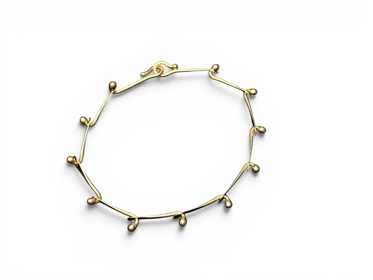 14K Yellow Gold Modernist Organic Link Bracelet