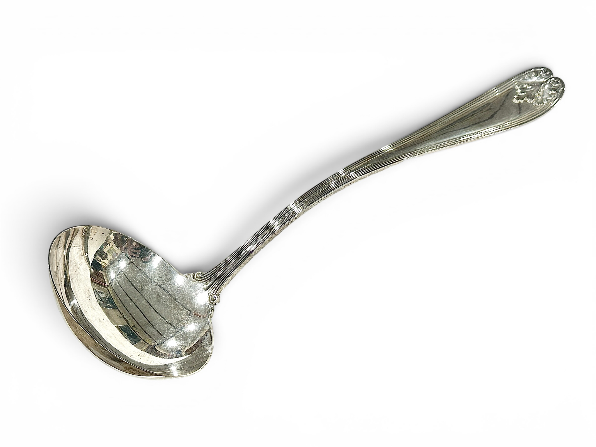 Tiffany & Co. Sterling Silver Punch Ladle — Acanthus Pattern, Pat. 1895
