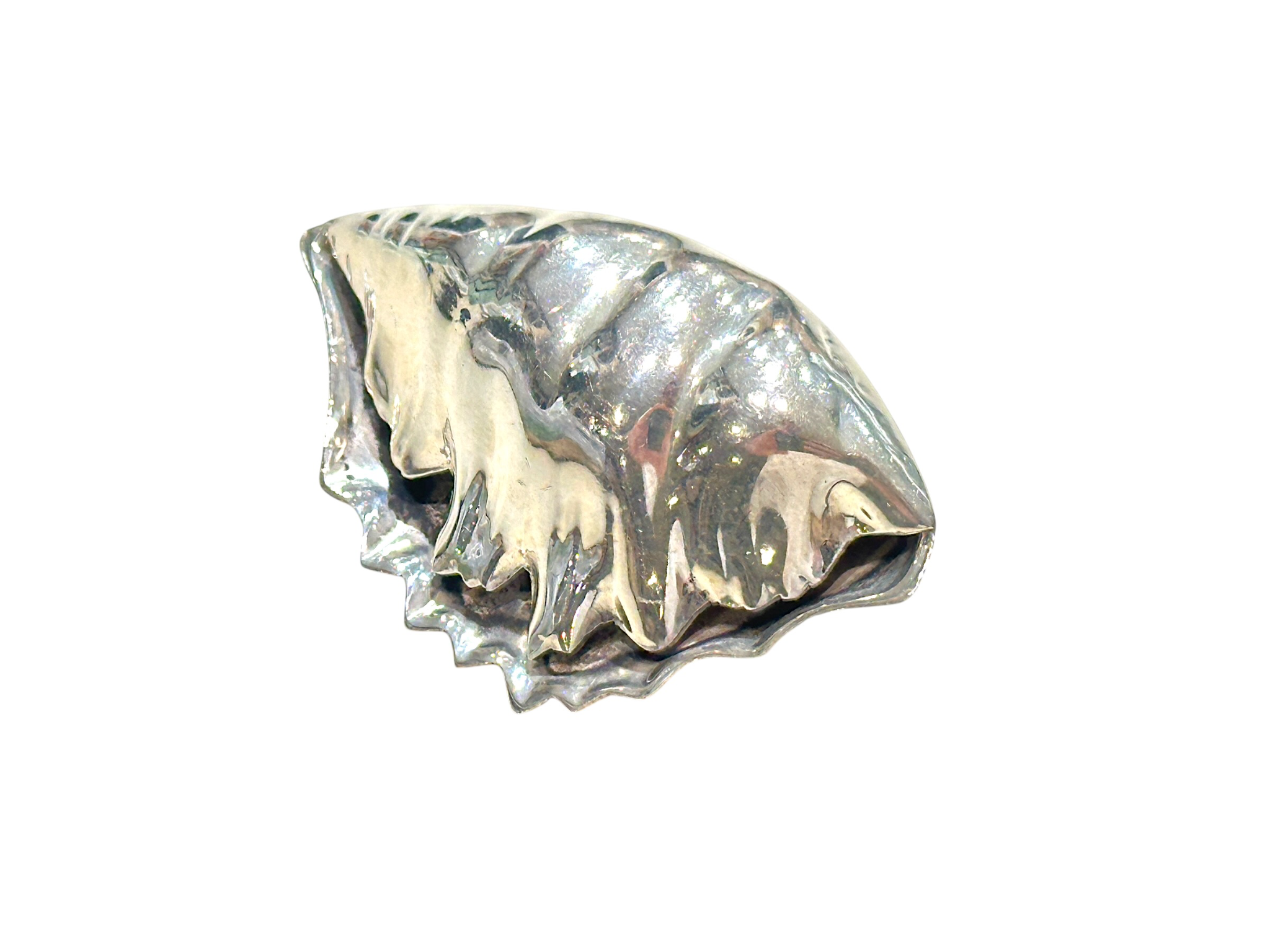 Vintage Taxco Mexican Sterling Silver Conch Shell Brooch — Marked Mexico TD-60