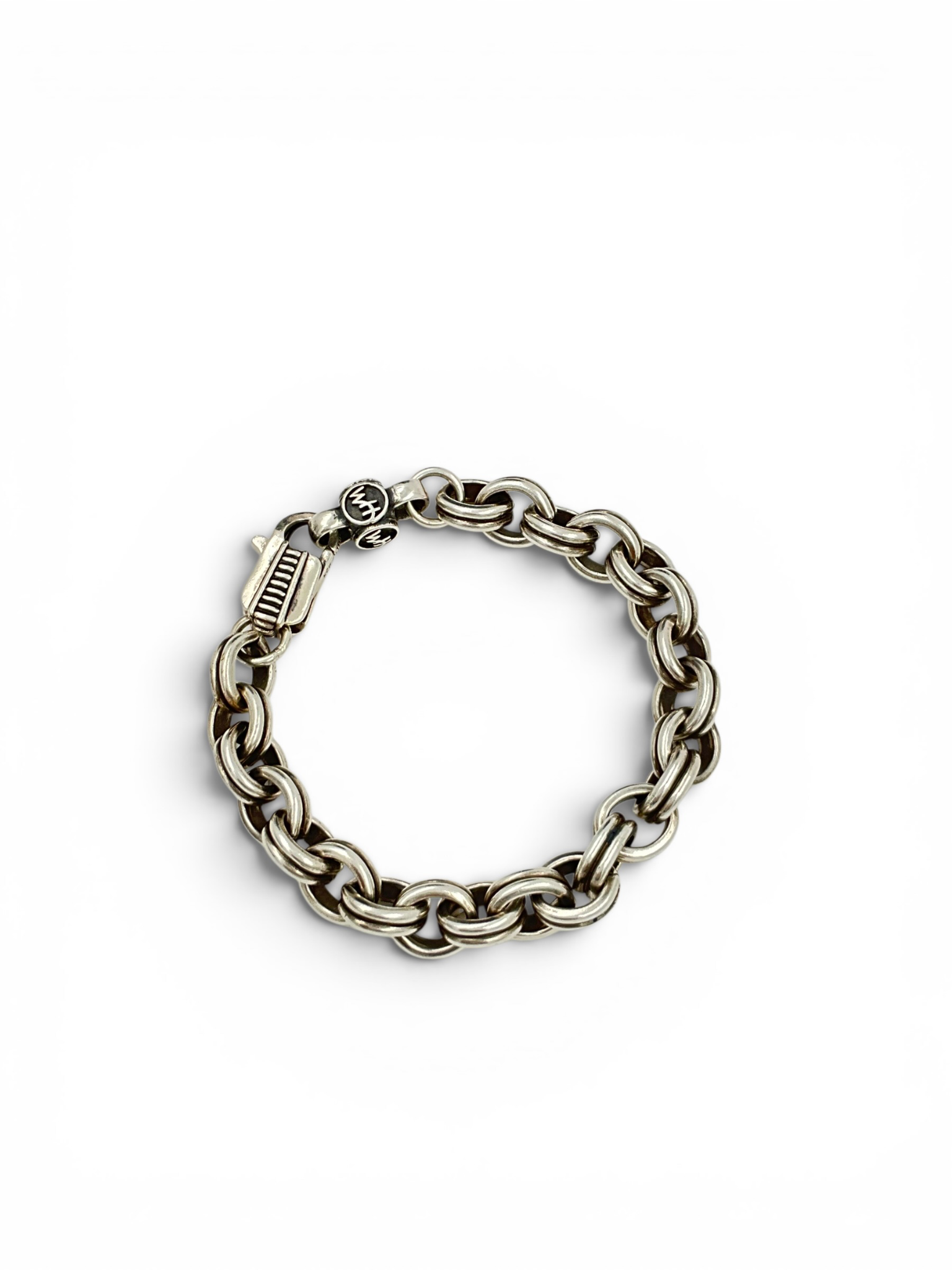 William Henry “CRETE” Sterling Silver Double Cable Link Bracelet — Men's
