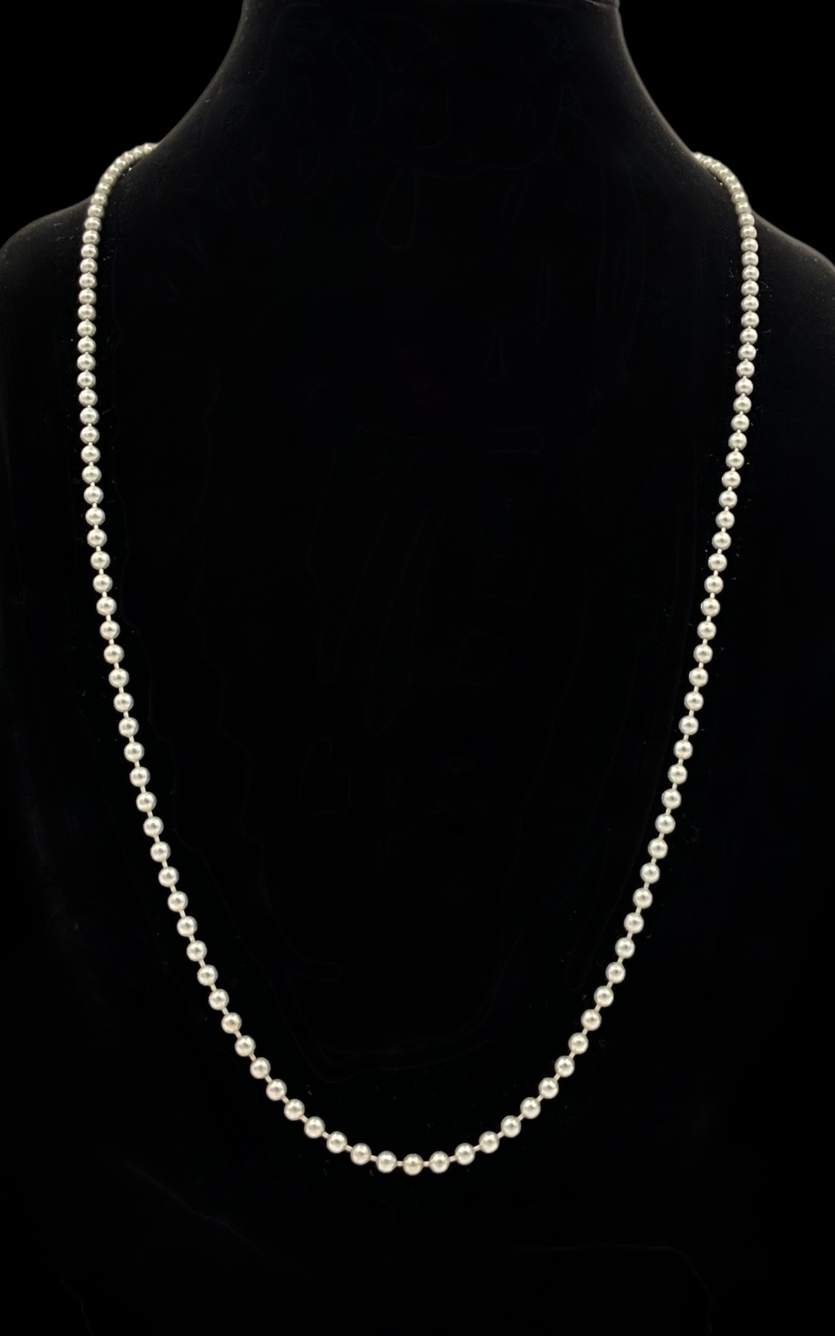 Italian Sterling Silver Ball Chain Necklace