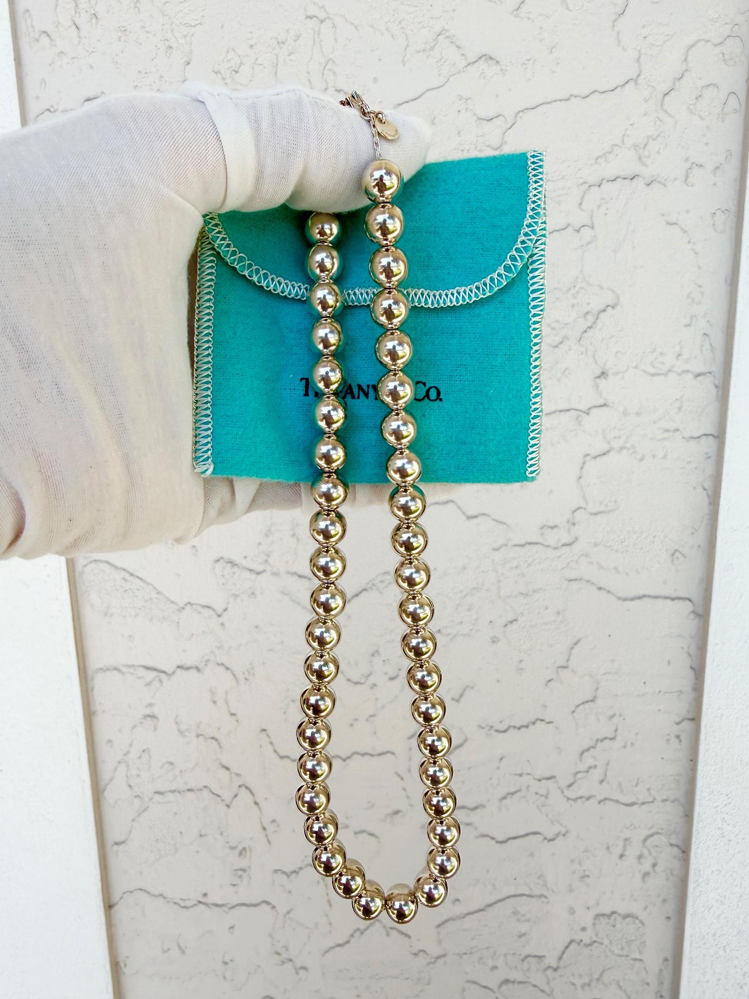 Tiffany & Co. Sterling Silver Bead Necklace