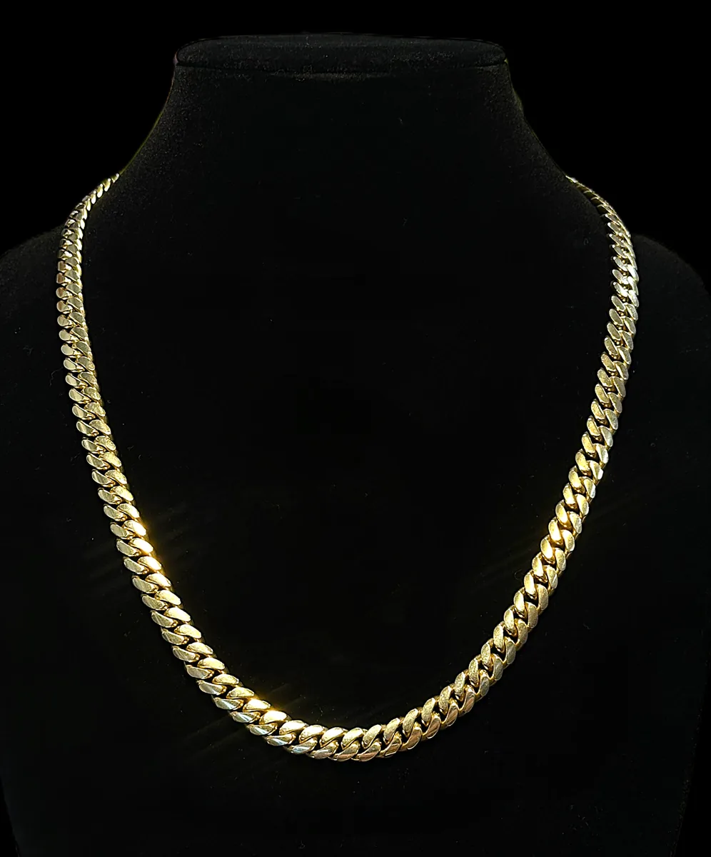 10K Gold Miami Cuban Link Chain Necklace