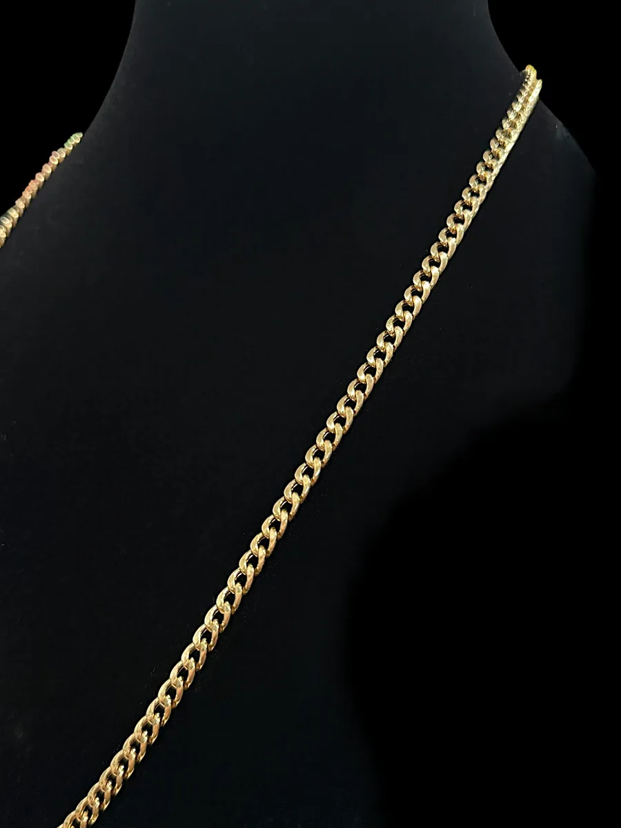 10K Gold 5mm Hollow Cuban Link Chain Necklace 3