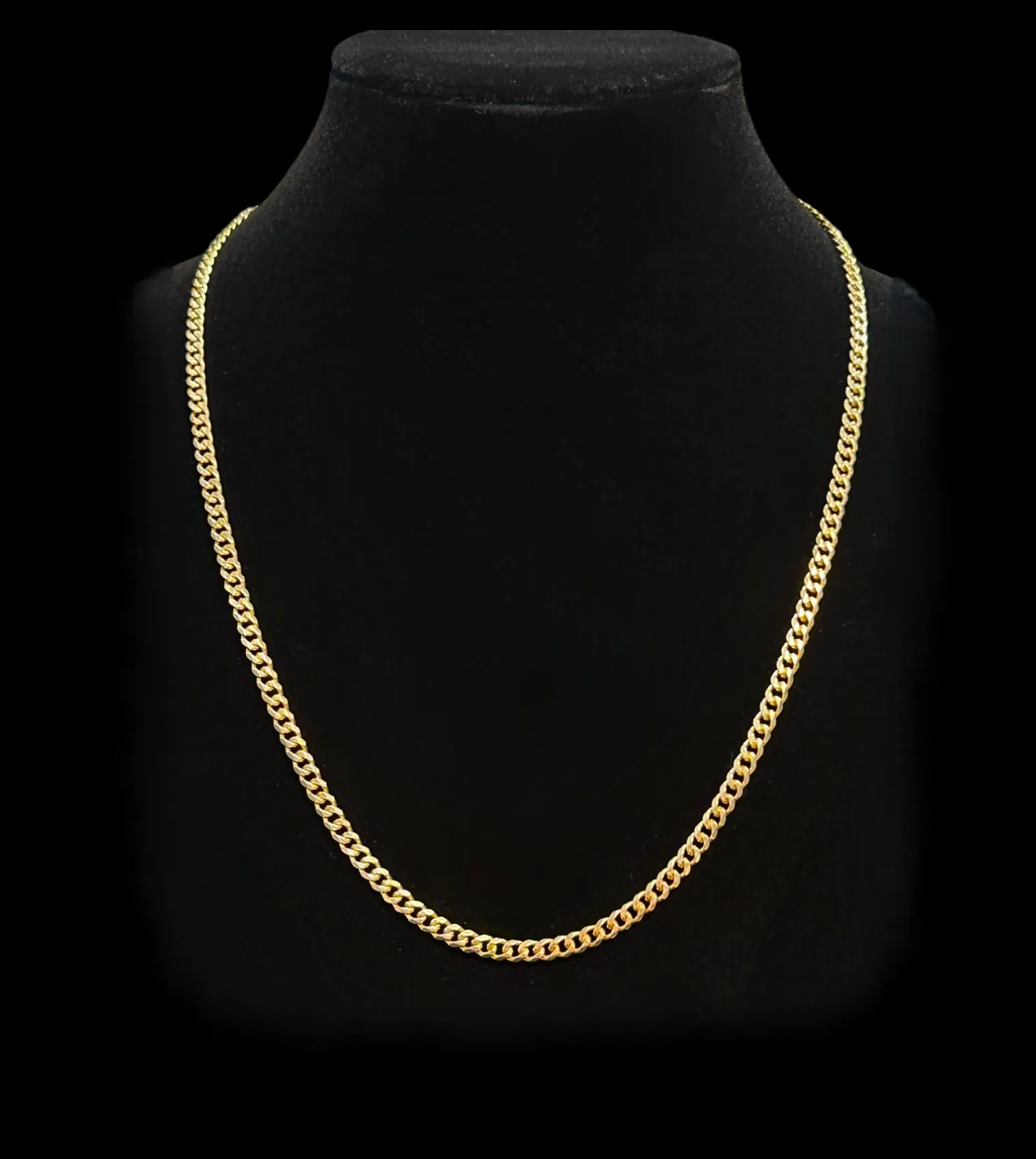 Heavy Solid 14K Gold Diamond Cut Cuban Link Chain Necklace