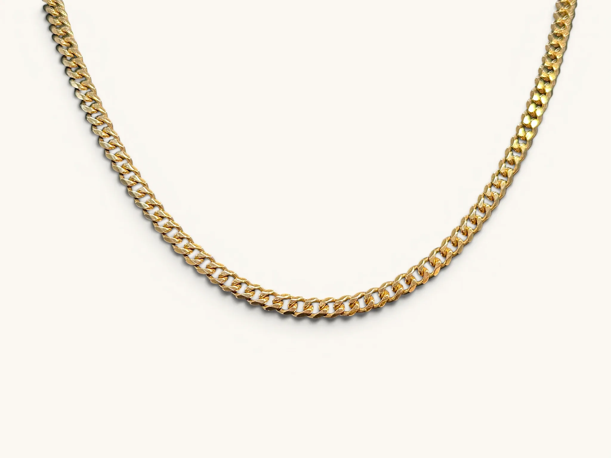 Heavy Solid 14K Gold Diamond Cut Cuban Link Chain Necklace 2