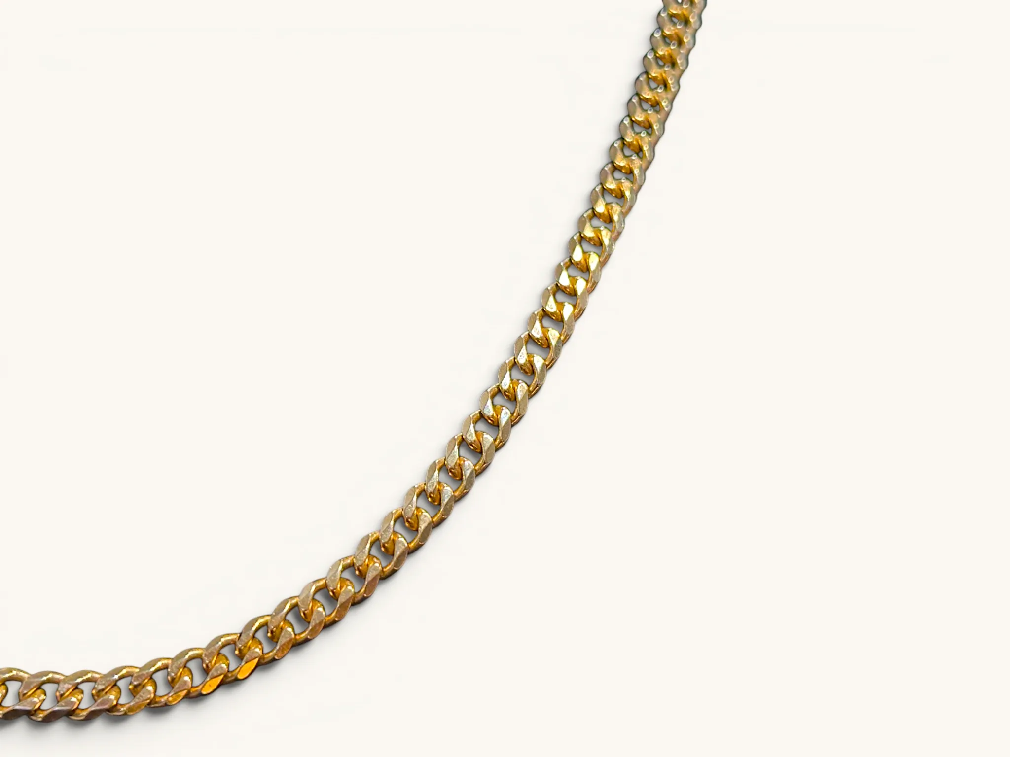 Heavy Solid 14K Gold Diamond Cut Cuban Link Chain Necklace 3
