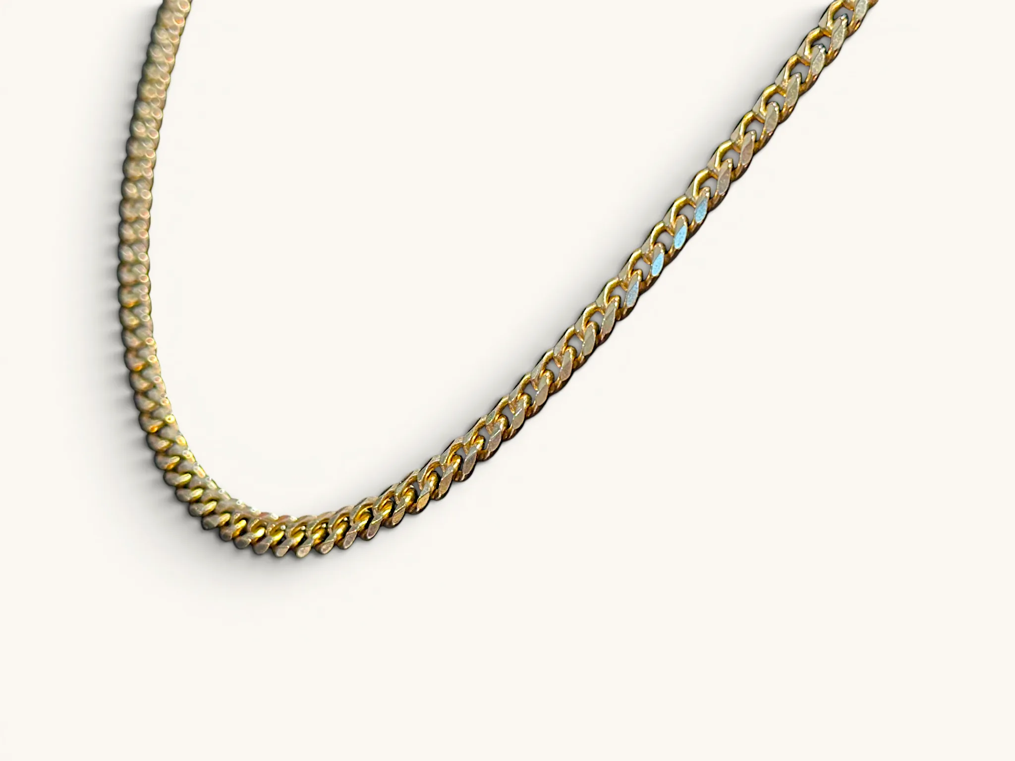 Heavy Solid 14K Gold Diamond Cut Cuban Link Chain Necklace 4