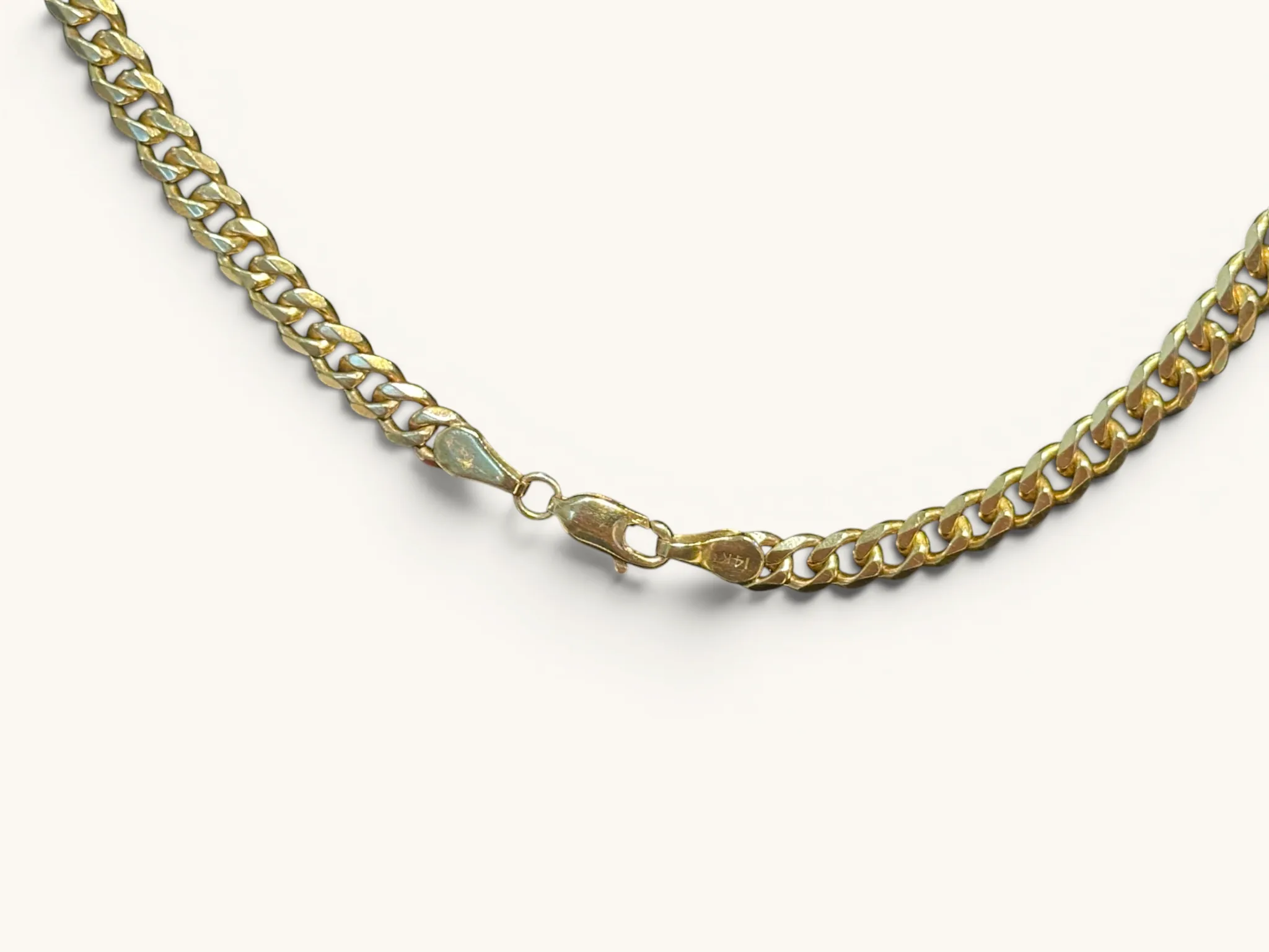 Heavy Solid 14K Gold Diamond Cut Cuban Link Chain Necklace 5