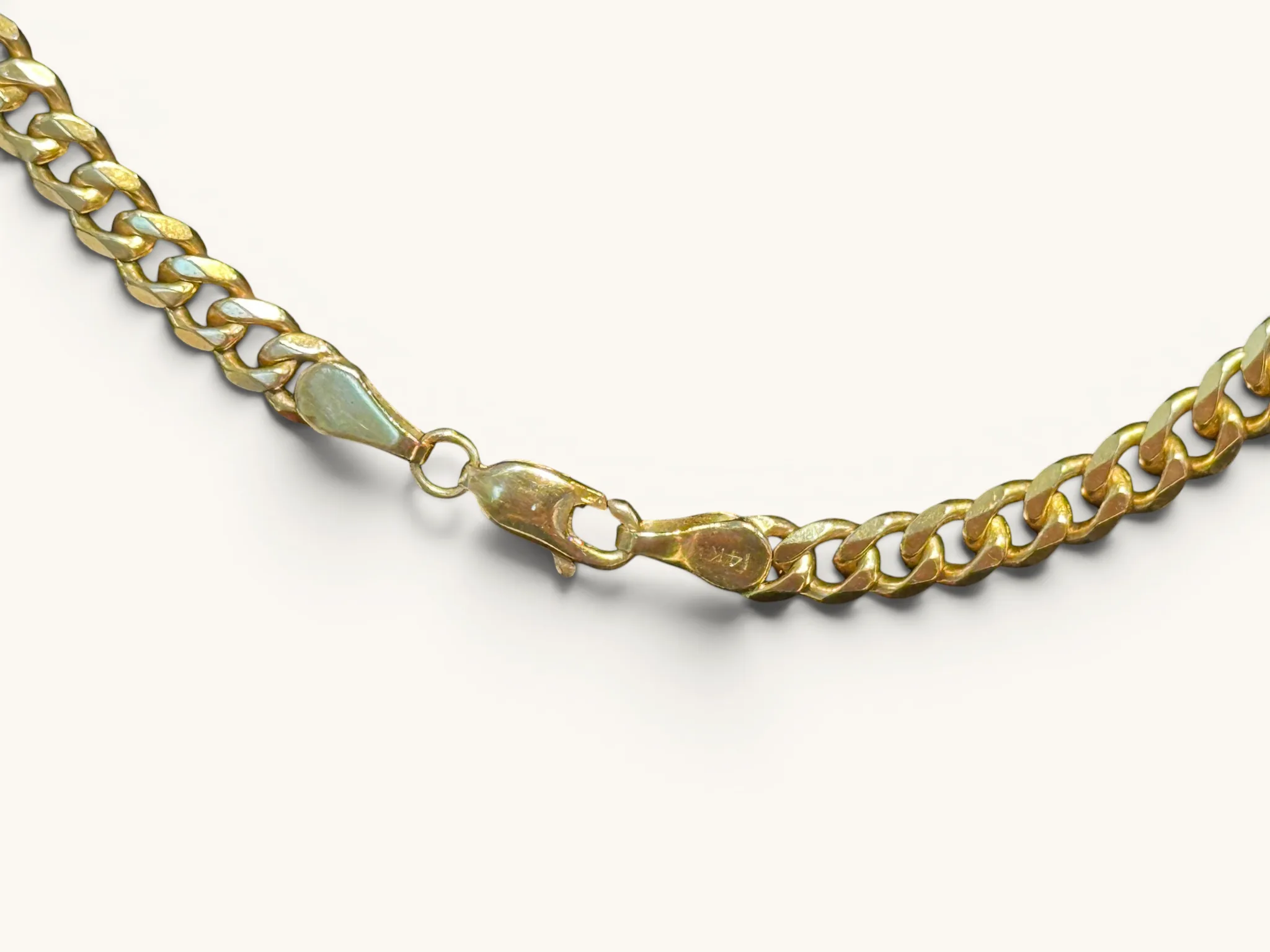 Heavy Solid 14K Gold Diamond Cut Cuban Link Chain Necklace 6