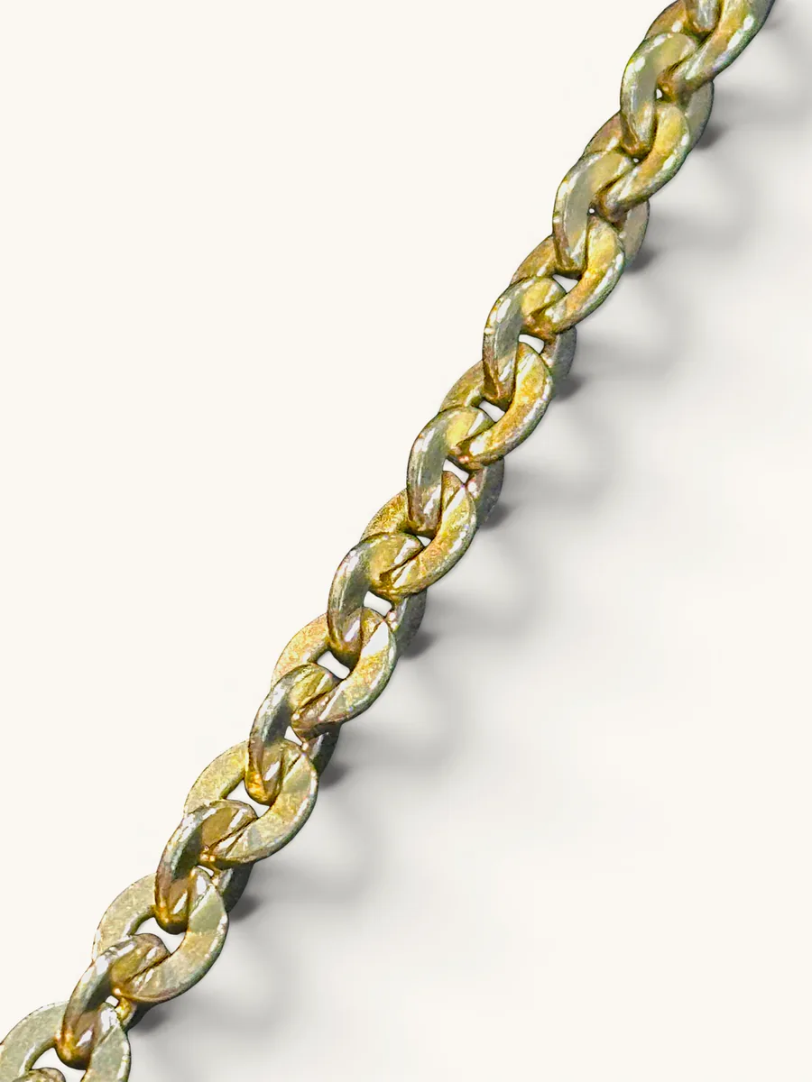 Vintage 14K Gold Oval Link Chain Necklace 3