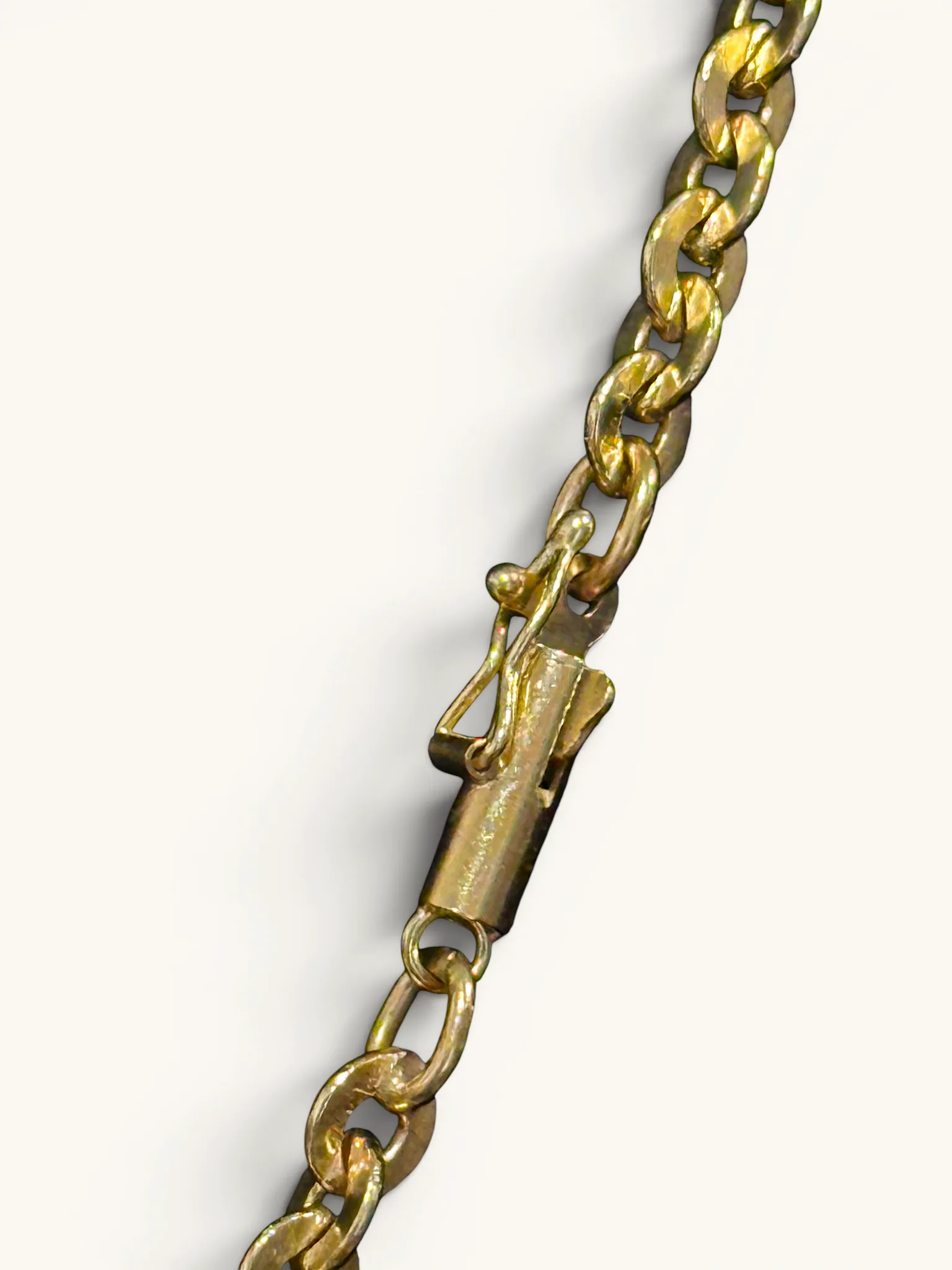 Vintage 14K Gold Oval Link Chain Necklace 4